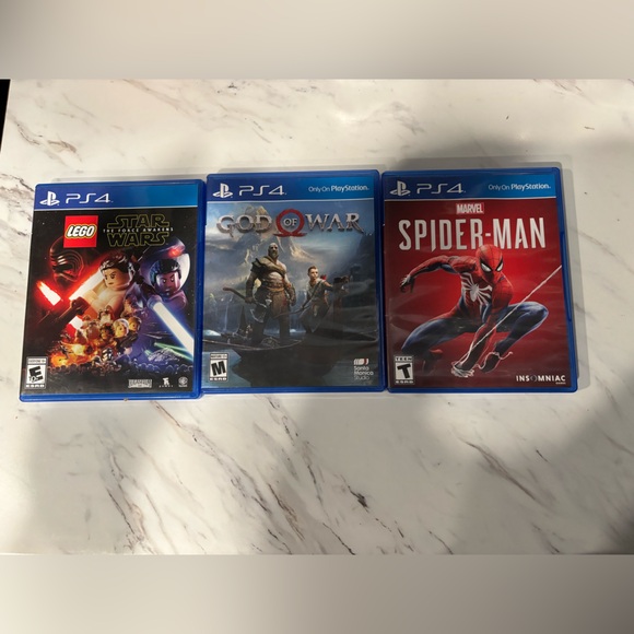 Sony 4 Game Bundle - LEGO Star Wars, God of War, Spider-Man